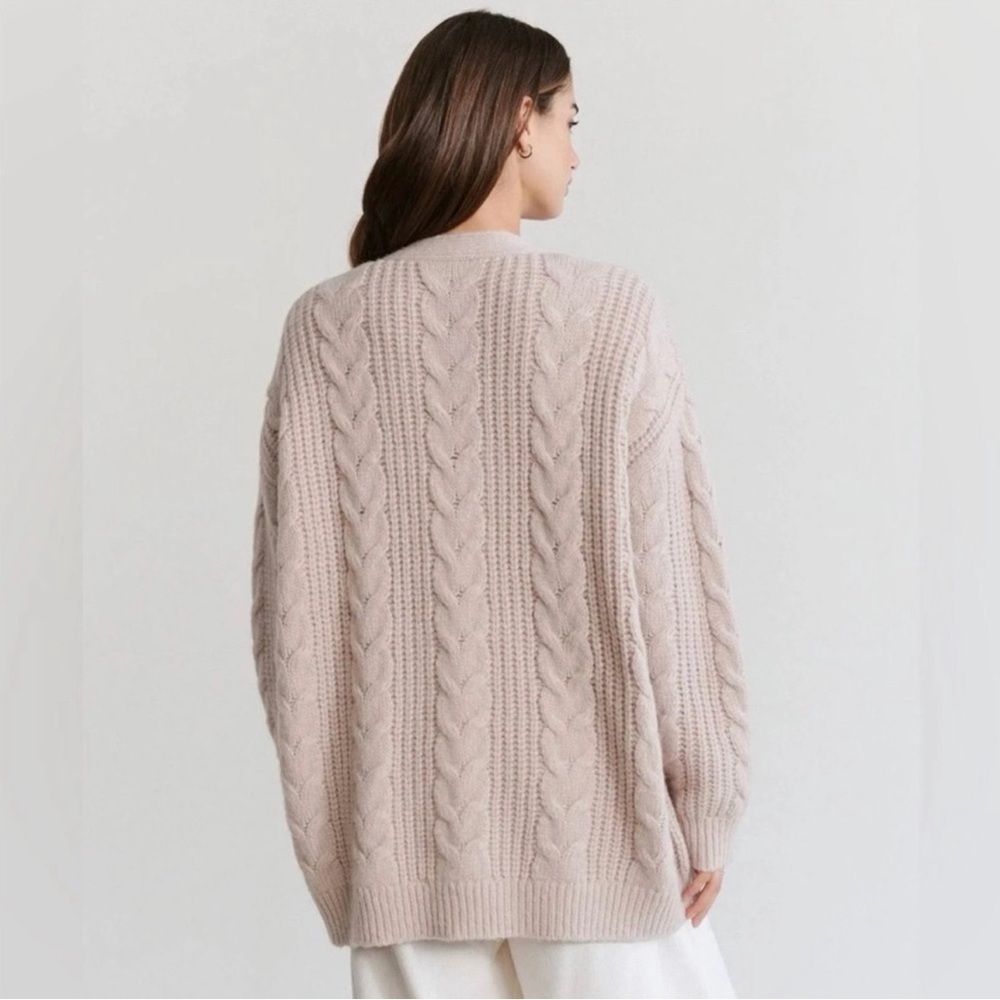 Jenni Kayne NWT Cable Cocoon Cardigan Pink Blush Size XS - Picture 4 of 15